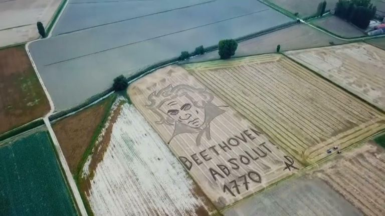  #PIXUR | «Ζωγράφισε» με τρακτέρ το πορτρέτο του Μπετόβεν (VIDEO)