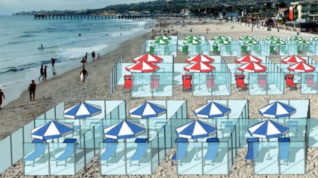  Ξαπλώστρες με plexiglass στις παραλίες – Η νέα πραγματικότητα